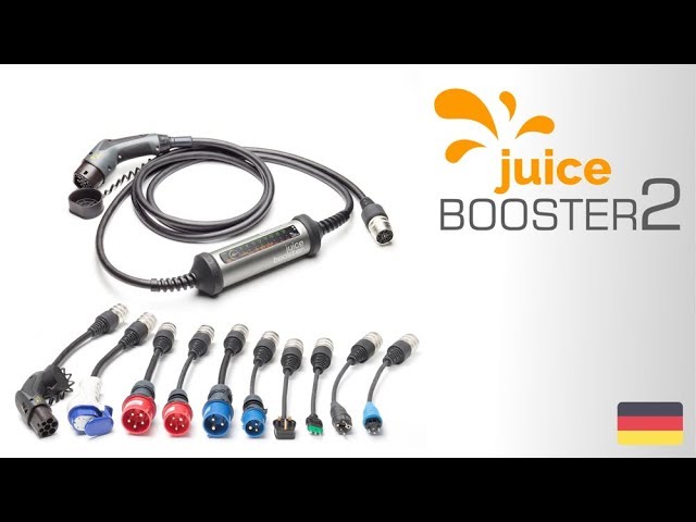 JUICE BOOSTER 2 - Pack L - Borne mobile de recharge 22kW - Type 2 - câble  5m - Borne de recharge mobile - prise industrielle - Carplug