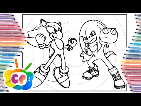 Super Sonic coloring pages / Sonic the hedgehog coloring / How to draw Sonic