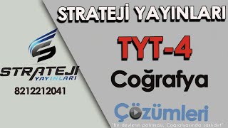 Strateji Yayınları TYT-4 Coğrafya Soru Çözümü (8212212041)