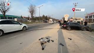 Boluda Lüks Otomobil İle Cip Çarpıştı 4 Yaralı