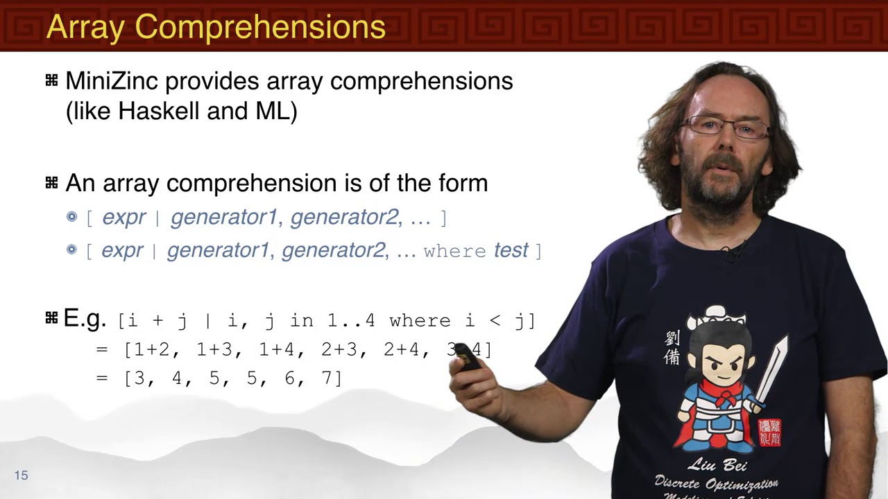 Basic Modeling for Discrete Optimization - Arrays and Comprehensions by University of Melbourne #6