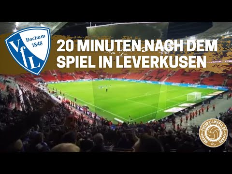 Bochum-Fans 20 Minuten nach Spielende in Leverkusen (20.11.2021)