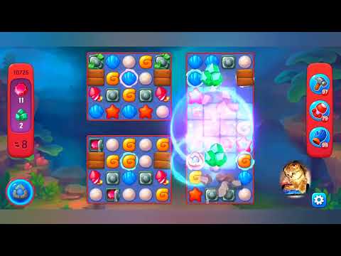 фишдом 2022  #  10725 уровень - прохождение без бустеров # Fishdom,   10725  level - no Boosters.