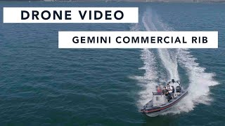 Stunning drone video of Gemini Commercial RIB - 650WR - High Specification set out as a filming rib