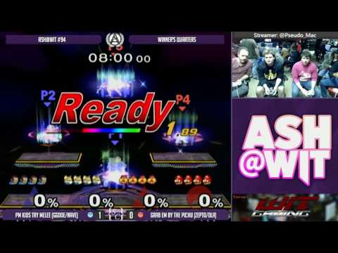 Grab em by the Pichu (Zepto/DLA) vs PM Kids Try Melee (GGDoe/Nave) - ASH@WIT #94 Melee Doubles WQ