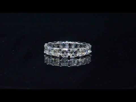 5.00 Ct. Asscher Cut Diamond Eternity Ring F-G,VS1-22689