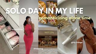 A Solo Day in My Life Doing Girly Things🎀 Shopping, Organize with me + Romanticizing Alone Time
