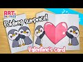 How to draw VALENTINE'S CARD  |  FOLDING SURPRISE