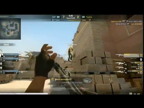 CS GO fnatic dennis fail vs NiP on  Fragbite Masters Season 5 de_mirage