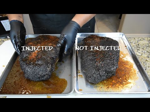 How To Smoke The Best Beef Brisket - Injected vs. Non...