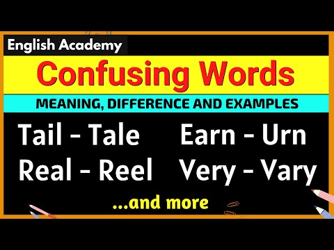Confusing Words| Vocabulary| Commonly Confusing words| Meaning, Examples| Confusing Word in English