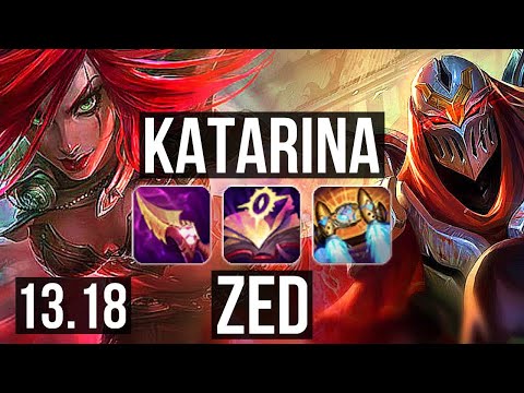 KATARINA vs ZED (MID) | 15/1/1, 8 solo kills, 1.9M mastery, Legendary | TR Master | 13.18
