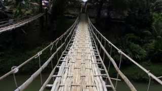 preview picture of video 'Bohol's Bamboo Hanging Bridges of Sevilla'