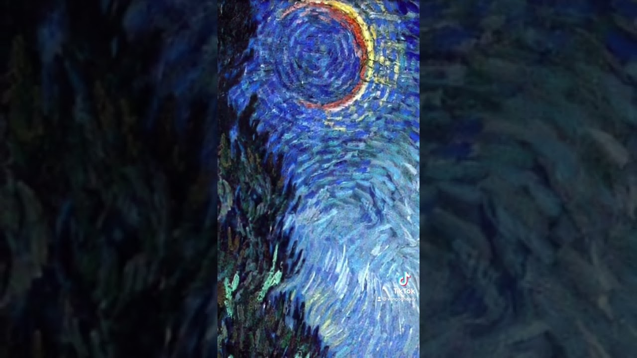 Vincent van Gogh - Road with cypress and star, 1890. #shorts