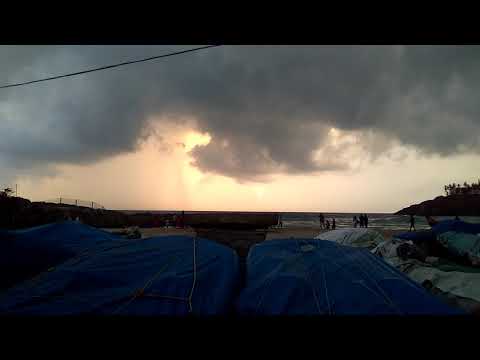 Sunset in kovalam beach