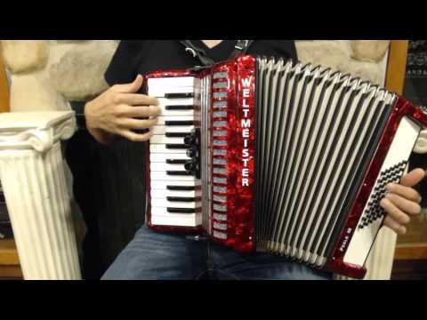 How to Play a 48 Bass Accordion - Lesson 4 - Bass Major Scale - Dreydl Song