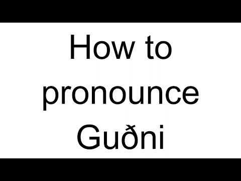 How to Pronounce Guðni (Icelandic)