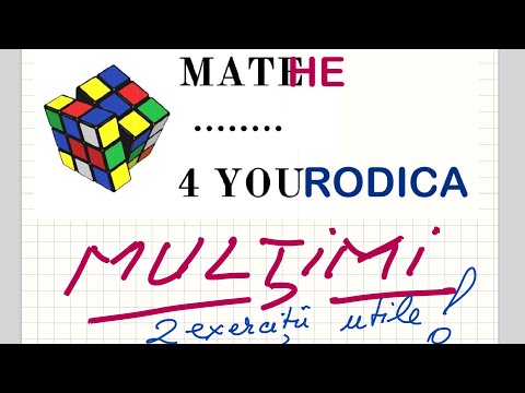 MULȚIMI-două exerciții utile ( determinarea elementelor in conditii date; mulțimi disjuncte)