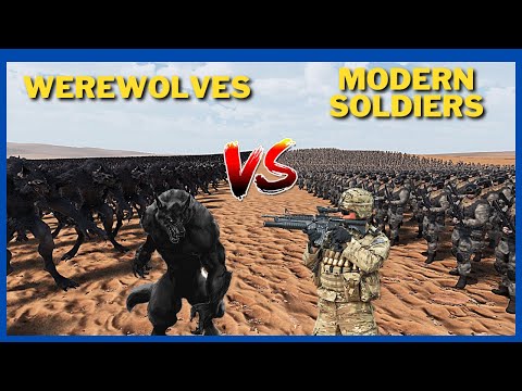 3000 Modern Soldiers vs 40000 Werewolves - UEBS 2