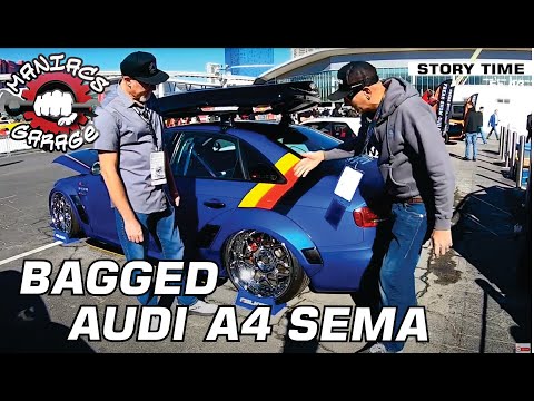 Thumbnail for SEMA 2024 Interview - Glenn's bagged 2010 Audi A4 sitting on the ground by Audi A4