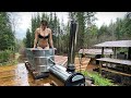 SHE WENT WILD in the ICE BATH | COLD WATER WINTER ROUTINE // Off Grid Wilderness Living - Ep. 120