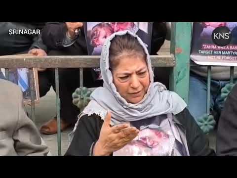PDP President & Former CM J&K #MehboobaMufti addressed a press conference at the party headquarters in Srinagar.