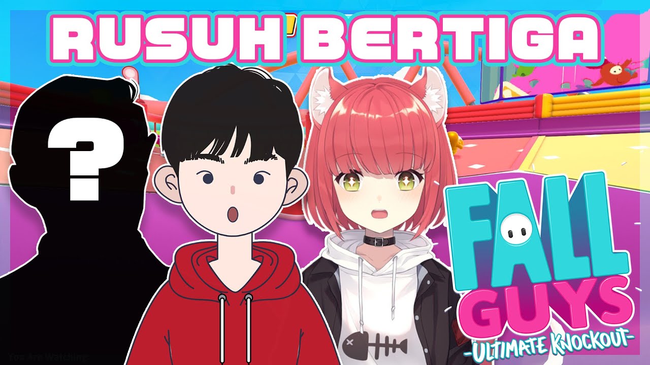 PUSH MEONG!!! JATUH RAMAI-RAMAI - Fall Guys: Ultimate Knockout #MiaCanasynaLIVE