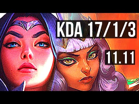 IRELIA vs QIYANA (MID) | 17/1/3, 71% winrate, Legendary, 7 solo kills | KR Diamond | v11.11