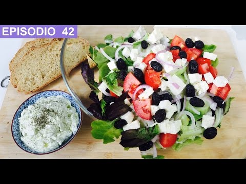Ensalada griega con salsa Tzatziki – receta original