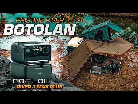 Solo Car Camping Next to a Pristine River | EcoFlow RIVER 3 Max Plus | Silent Vlog JIMNY