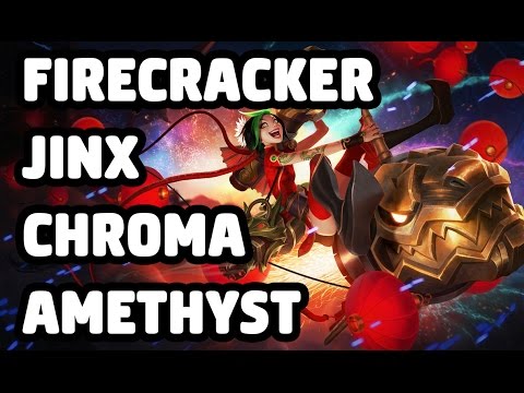 FIRECRACKER JINX CHROMA AMETHYST SKIN SPOTLIGHT - LEAGUE OF LEGENDS