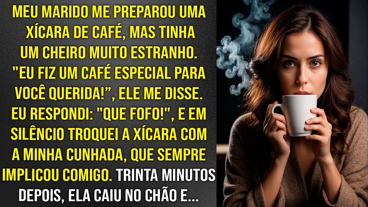 Tomei um gole do café do meu marido, mas o gosto estava estranho. Ao trocar de caneca, descobri tudo