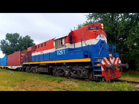 [4K] Lindo, variado y colorido tren de NCA pasando por Marcos Juárez rumbo al oeste!!!!!!