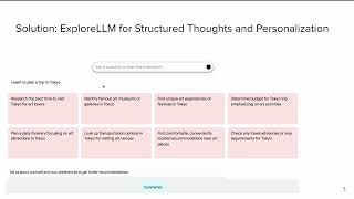 Beyond ChatBots: ExploreLLM for Structured Thoughts and Personalized ...