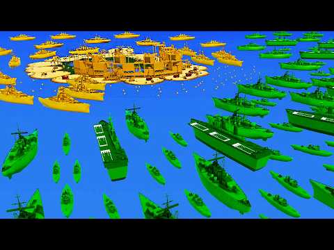Full-Scale ARMY MEN Beach Invasion of ISLAND FORTRESS! - Attack on Toys