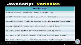 JavaScript Variables Tutorial | What is Variables