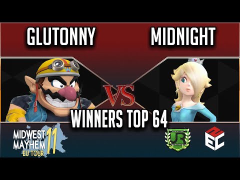 Midwest Mayhem 11 WINNERS TOP 64 - Glutonny (Wario) vs Midnight (Rosalina)