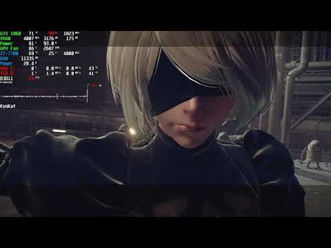 Nier: Automata BECOME AS GODS Edition PC Gameplay FidelityFX Benchmark GTX 1060 Microsoft Game Pass
