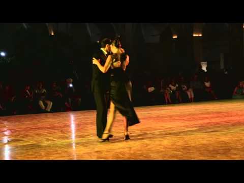  Luis Castro  and  Claudia Mendoza  are  dancing  at  Catania Tango Festival  in  2013