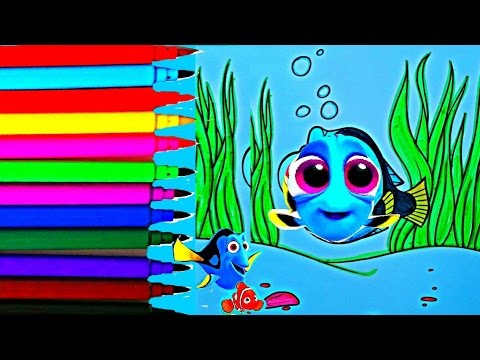 DISNEY'S Pixar's FINDING DORY Coloring Book How To Color Kids Videos Fun Activities For Children Video