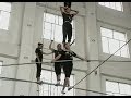 Walking On Tightrope Wearing High Heels CCTV English