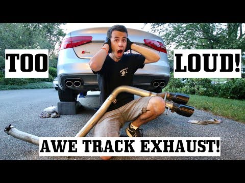 Making my Audi S4 too loud :/ AWE Track Exhaust install