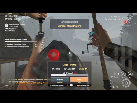 Fishing Planet - South America - Mega Piranha Monster Mission - How to catch Mega Piranha