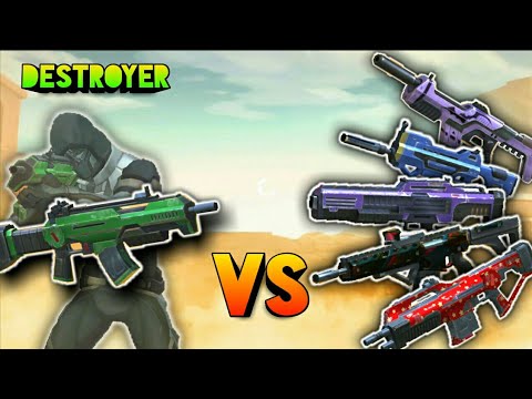 Destoyer Extreme Test!  1 vs 5 mega comparision video || Guns Of Boom