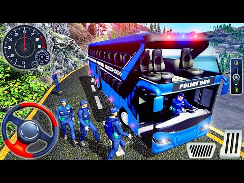 US Police Bus Mountain Driving - Offroad Transport Duty Driver Simulator - Android GamePlay #3