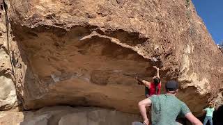 Video thumbnail of Mexican Chicken, V6. Hueco Tanks