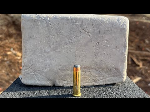 357 Magnum Jacketed Soft-Point Vs Clay Block