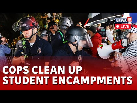 UCLA Campus Live Update | Police In Riot Gear Break Up Protests At UCLA | US News Live | N18L