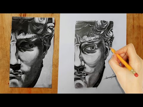 David By Michelangelo | Step by Step Drawing Tutorial