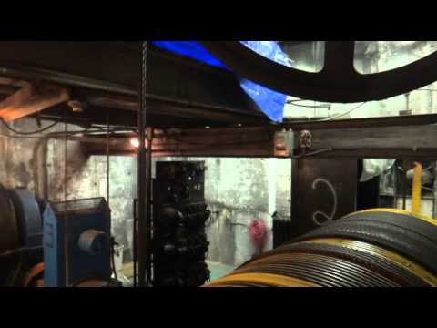 A Look Inside a Vintage 1899 Haughton Traction Elevator Machine Room